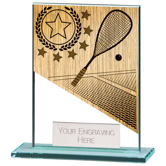 Mustang Squash Jade Glass Award 110mm