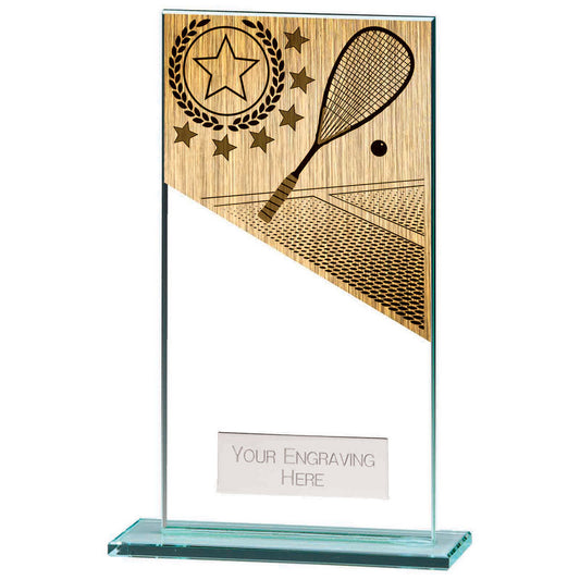 Mustang Squash Jade Glass Award 160mm