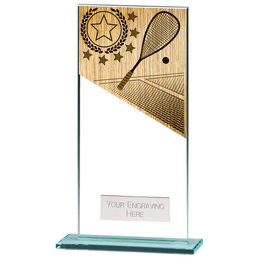 Mustang Squash Jade Glass Award 180mm