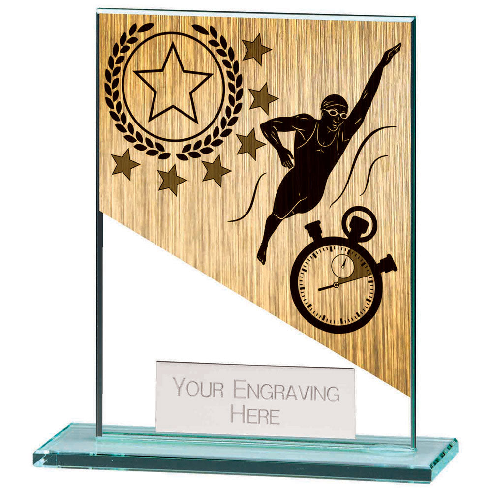 Mustang Swimming Jade Glass Award 110mm