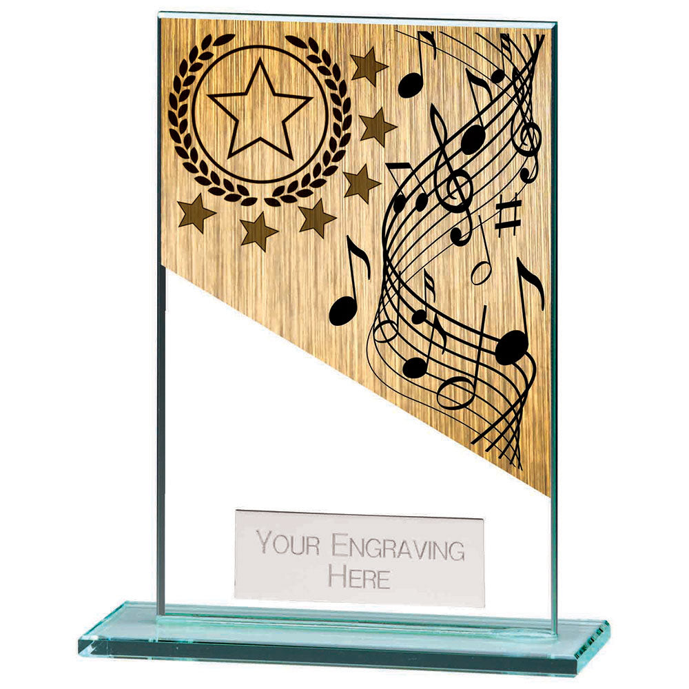 Mustang Music Jade Glass Award 125mm