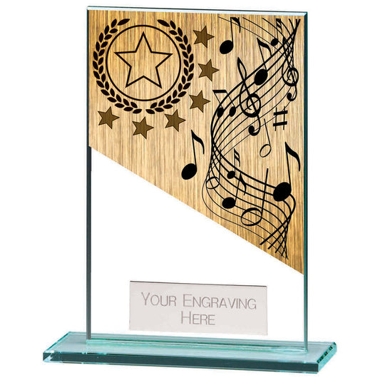 Mustang Music Jade Glass Award 125mm