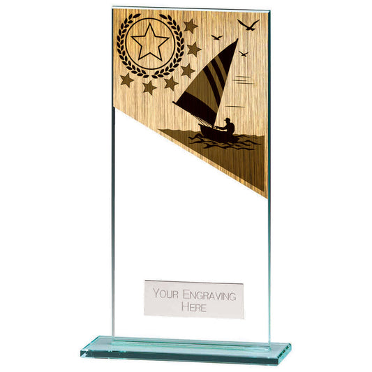 Mustang Sailing Jade Glass Award 180mm