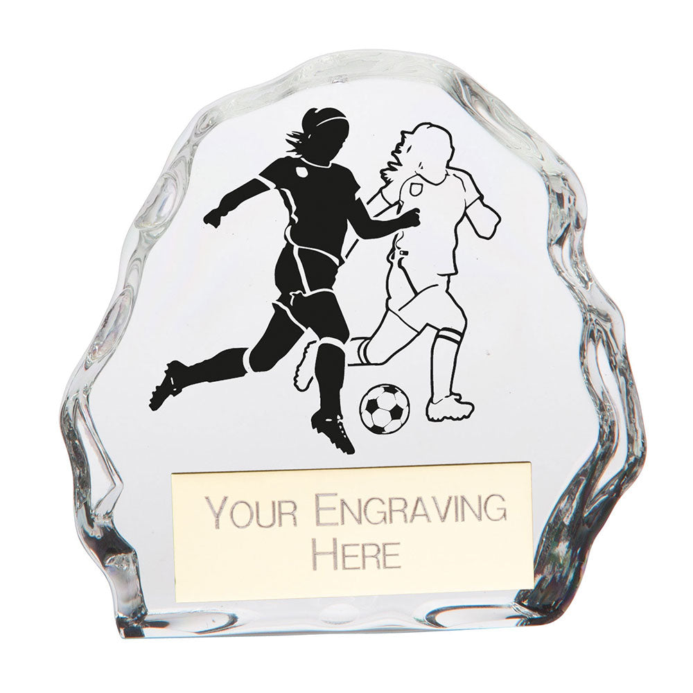 Mystique Football Female Glass Award 90mm
