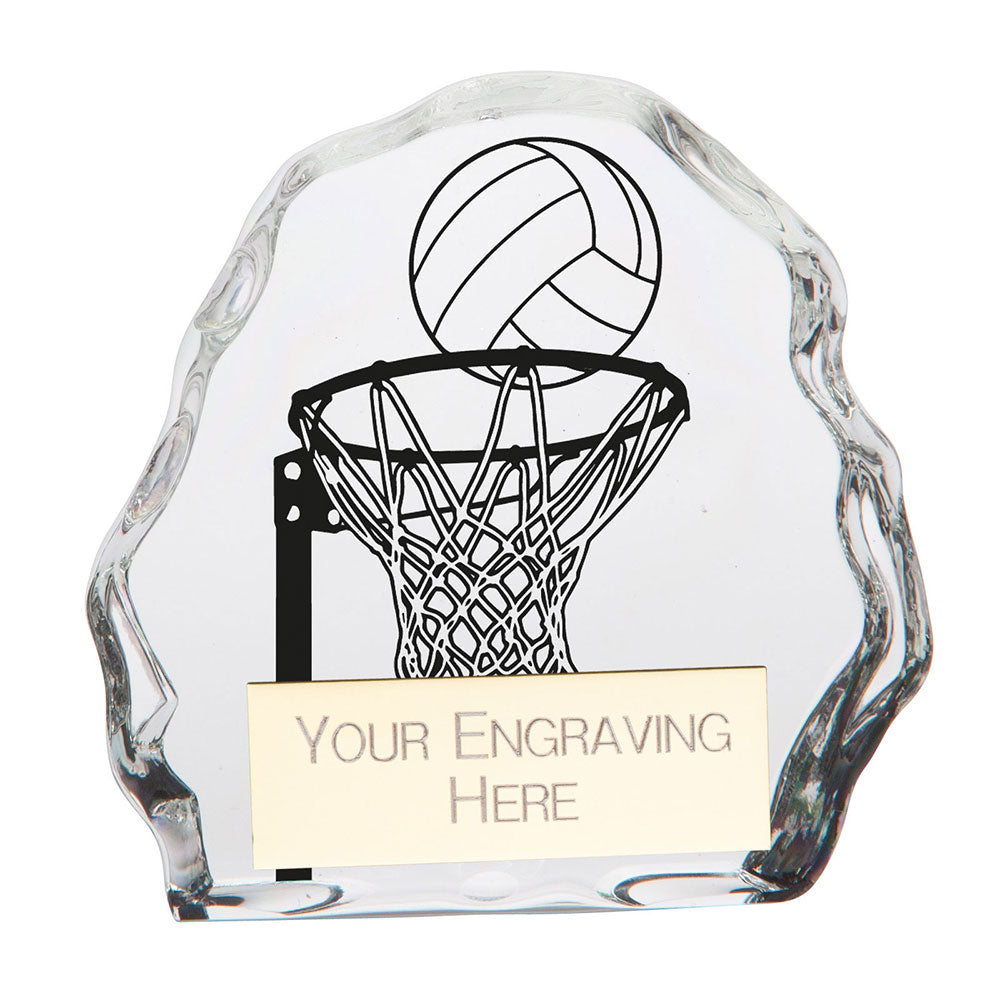 Mystique Netball Glass Award 90mm