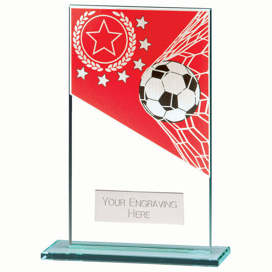 Mustang Football Red Jade Glass Award 140mm