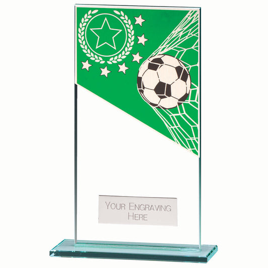 Mustang Football Green Jade Glass Award 160mm
