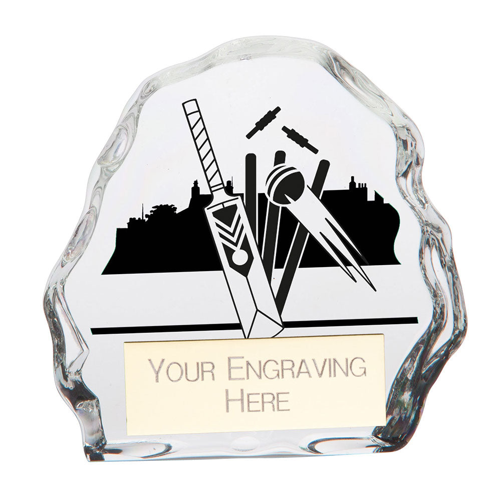 Mystique Cricket Glass Award 90mm