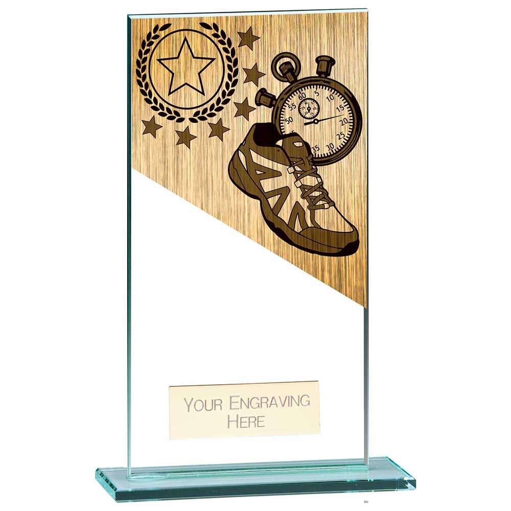 Mustang Running Jade Glass Award 160mm