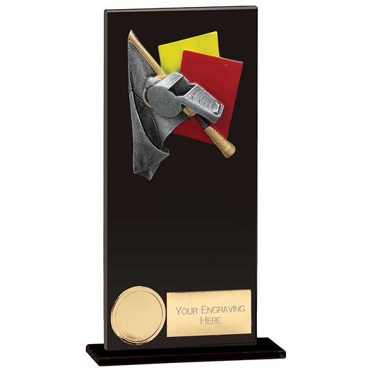 Hero Referee Glass Award Jet Black 180mm