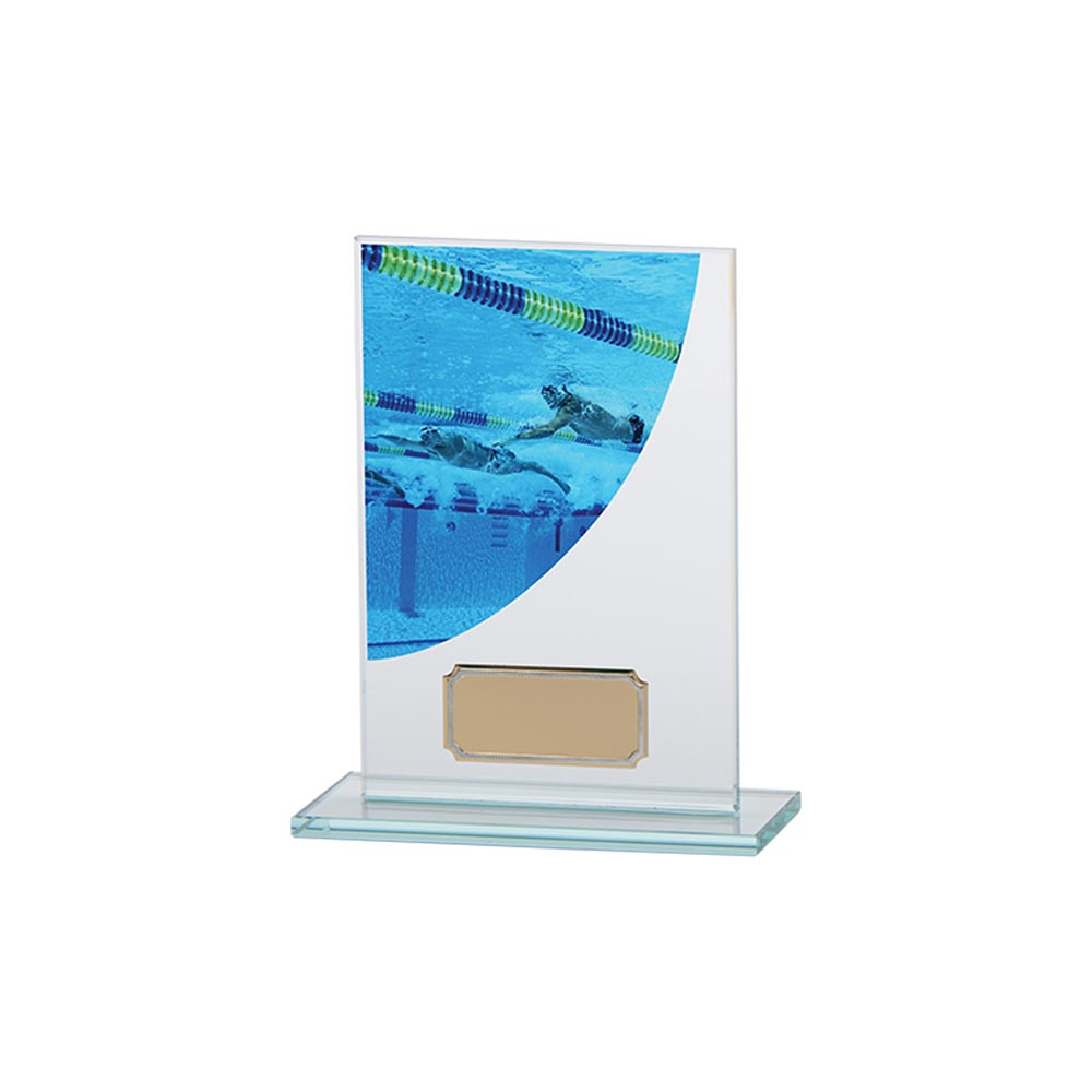 Colour Curve Swimming Jade Glass Award 140mm