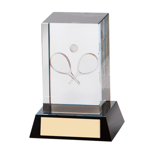 Conquest Tennis 3D Crystal Award 90mm