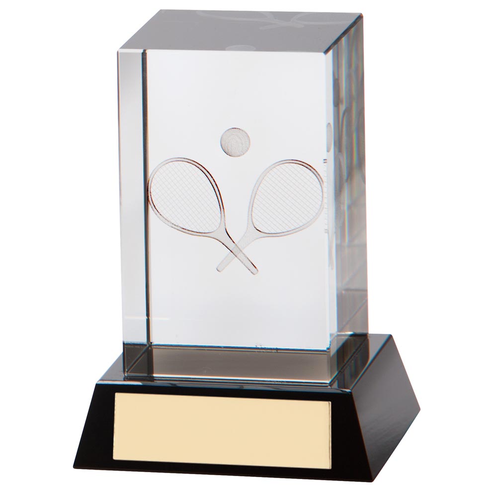 Conquest Tennis 3D Crystal Award 100mm