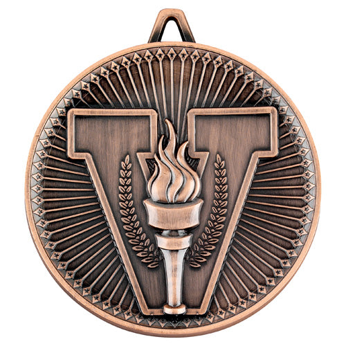 Victory Torch Deluxe Medal Bronze - 2.35In