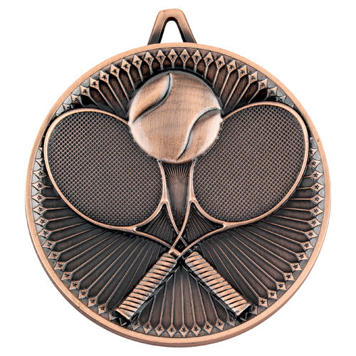 Tennis Deluxe Medal Bronze - 2.35In