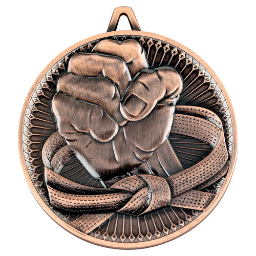 Martial Arts Deluxe Medal Bronze - 2.35In