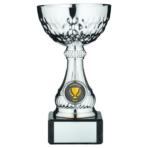 Silv Mini Assembled Trophy Cup With Plate (1in Centre) - 5In