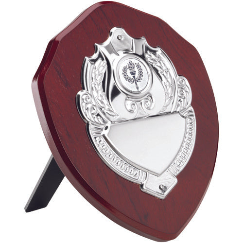 Rosewood Shield With Chrome Front (1in Centre) - 6In