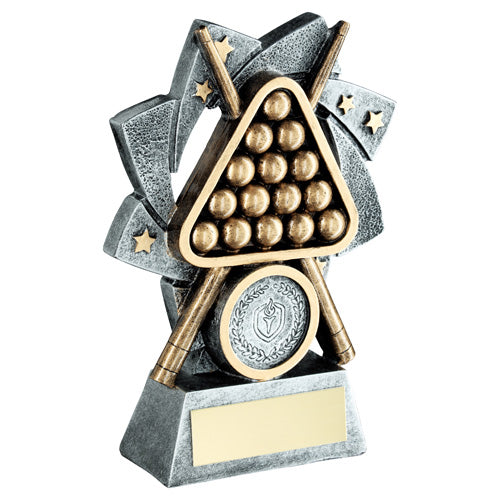 Pew/Gold Pool/Snooker Star Spiral With Plate (1in Centre) - 5.75In
