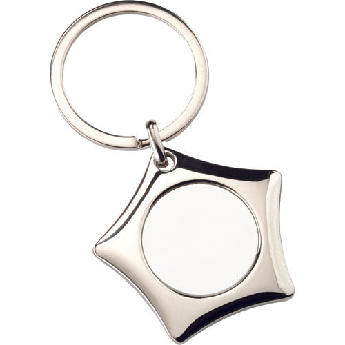 Metal Star Keyring (1in Centre) - 1.75In