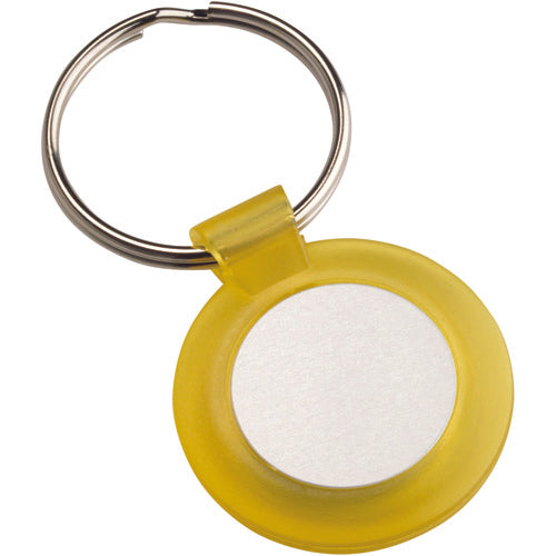 Round Keyring (1in Centre) Yellow - 1.5In