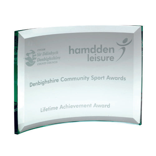 Curved Glass Rectangle (10Mm Thick) - 4 X 6.25In