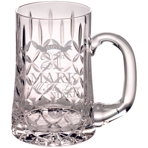 Glass Tankard 610Ml Blank Panel - 5.5In