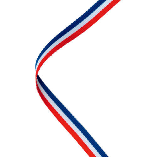 Narrow Medal Ribbon Red/White/Blue - 30X0.4In