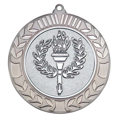 Wreath Medal (2In Centre) Antique Silv - 2.75In