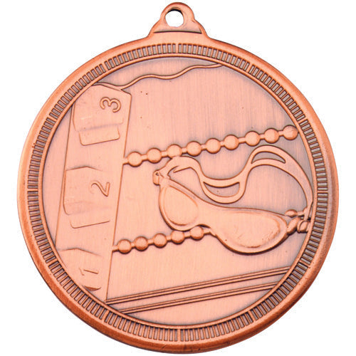 Swimming 'Multi Line' Medal Bronze - 2In