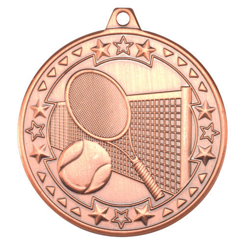 Tennis Tri Star Medal Bronze - 2In