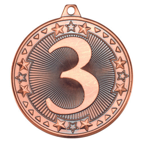 Tri Star Medal 3Rd Bronze - 2In