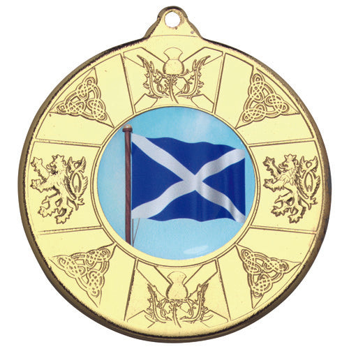 Scotland Medal (1in Centre) Gold - 2In