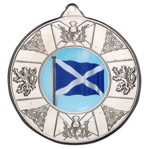 Scotland Medal (1in Centre) Silver - 2In