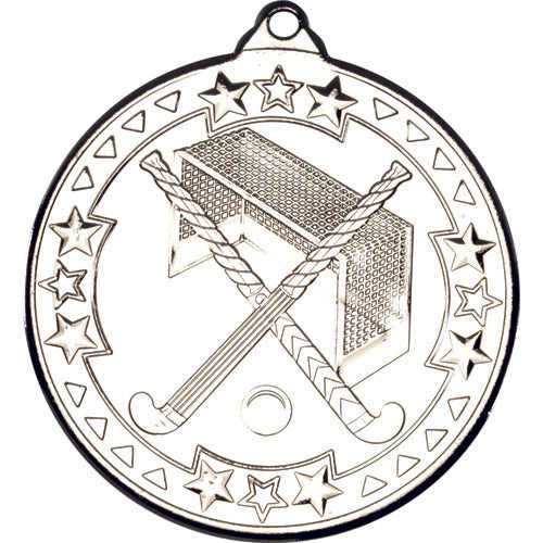 Hockey Tri Star Medal Silver - 2In