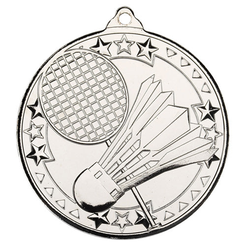 Badminton Tri Star Medal Silver - 2In