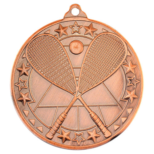 Squash Tri Star Medal Bronze - 2In