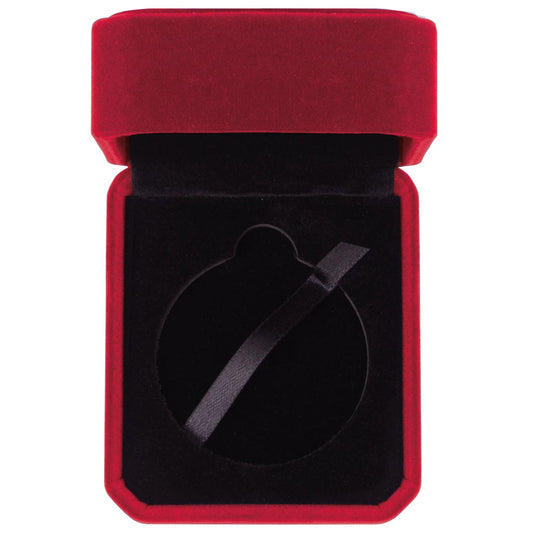 Aspire Velour Medal Box Red 50mm