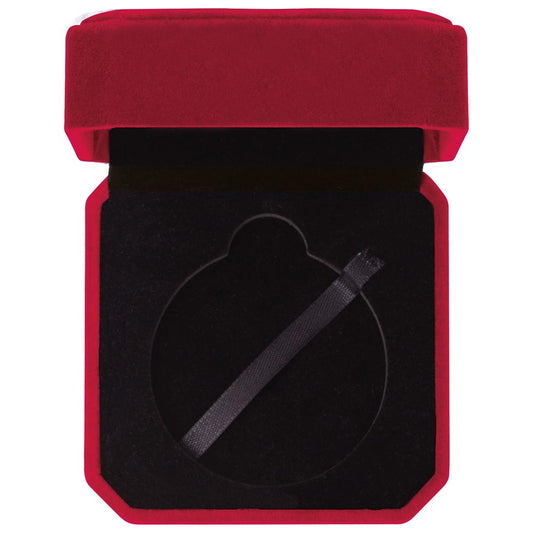 Aspire Velour Medal Box Red 60mm