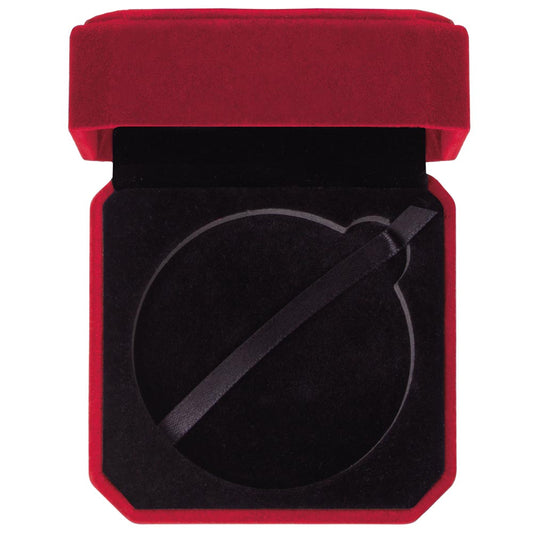 Aspire Velour Medal Box Red 70mm