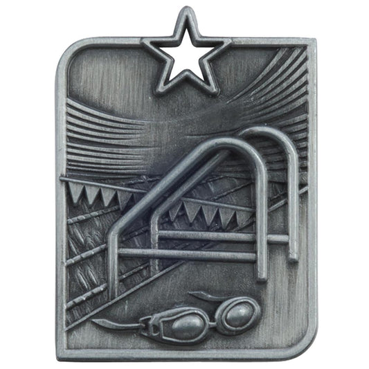 Centurion Star Series Swimming Medal Silver 53x40mm