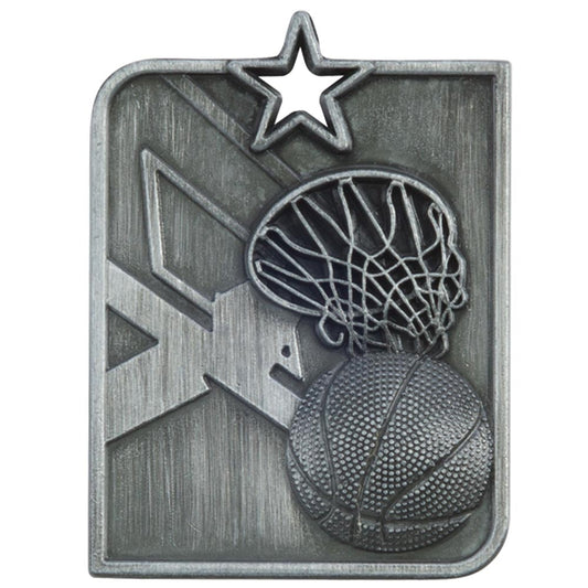 Centurion Star Series Basketball Medal Silver 53x40mm