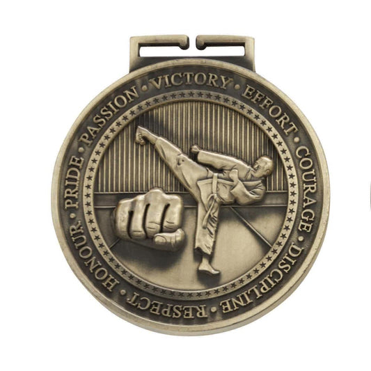 Olympia Karate Medal Antique Gold 70mm