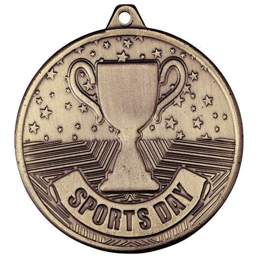 Cascade Sports Day Iron Medal Antique Gold 50mm