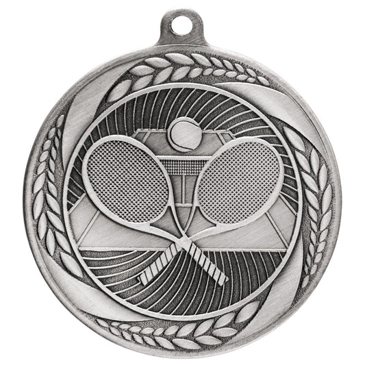 Typhoon Tennis Medal Silver 55mm