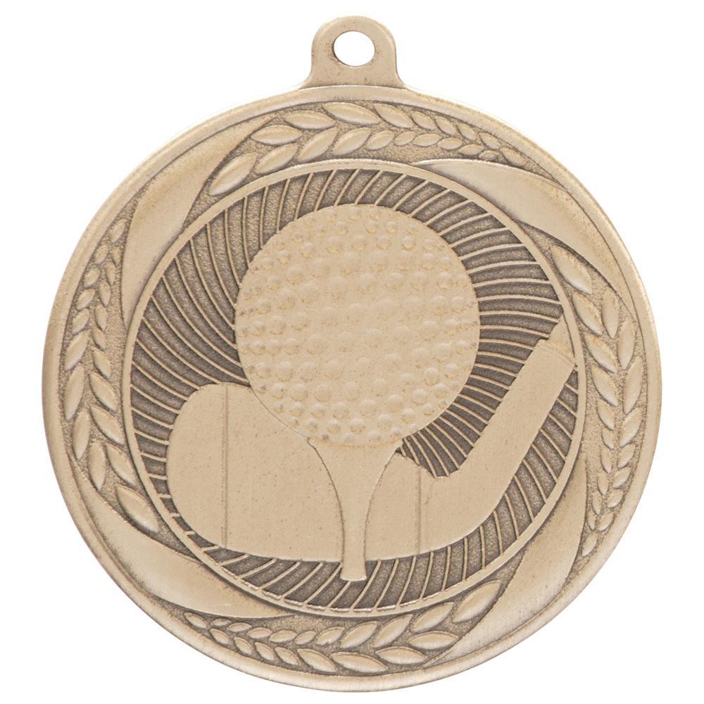 Typhoon Golf Medal Gold 55mm