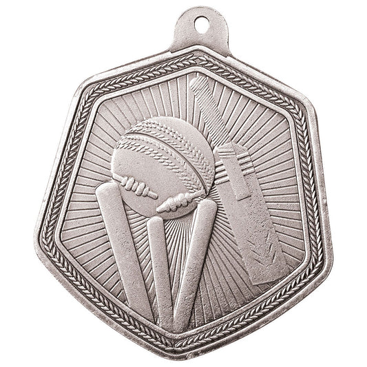 Falcon Cricket Medal Silver 65mm