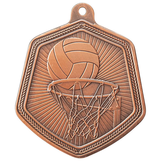 Falcon Netball Medal Bronze 65mm