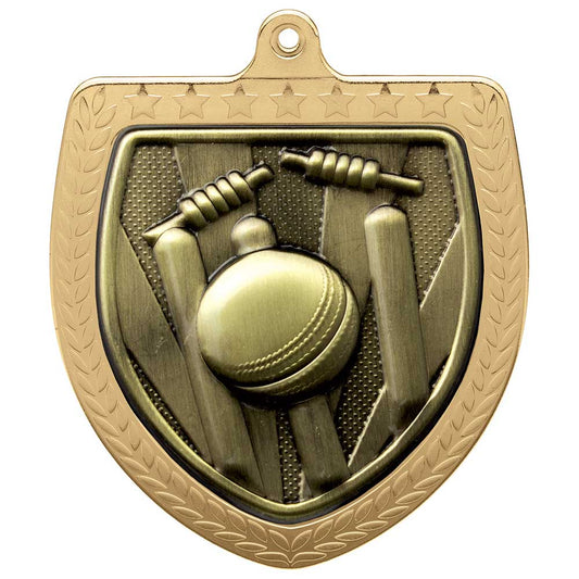 Cobra Cricket Shield Medal Gold 75mm