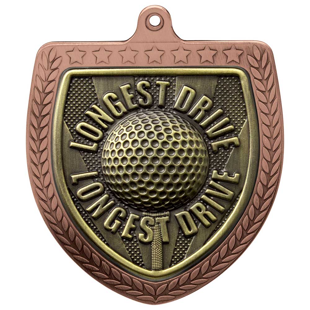 Cobra Golf Longest Drive Shield Medal Bronze 75mm